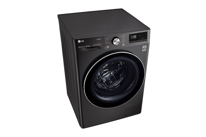 LG Waschmaschine Metallic Black Steel (EEK A, 10,5 kg, 1.560 U./Min.) mit AI DD® & TurboWash®360° | F6WV710P2S, F6WV710P2S