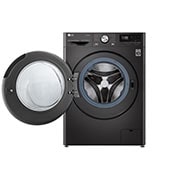 LG Waschmaschine mit AI DD® | 10,5 kg | Energieeffizienzklasse A | 1.600 U./Min. | Steam | TurboWash®360° | Wi-Fi-Funktion | Metallic Black Steel, F6WV710P2S