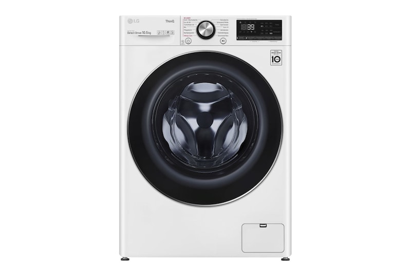 LG Waschmaschine | 10,5 kg | Energieeffizienzklasse* A | AI DD® | Steam | TurboWash® 360° | ThinQ® | Neue Wohlfühl-Trommel, F6WV910P2