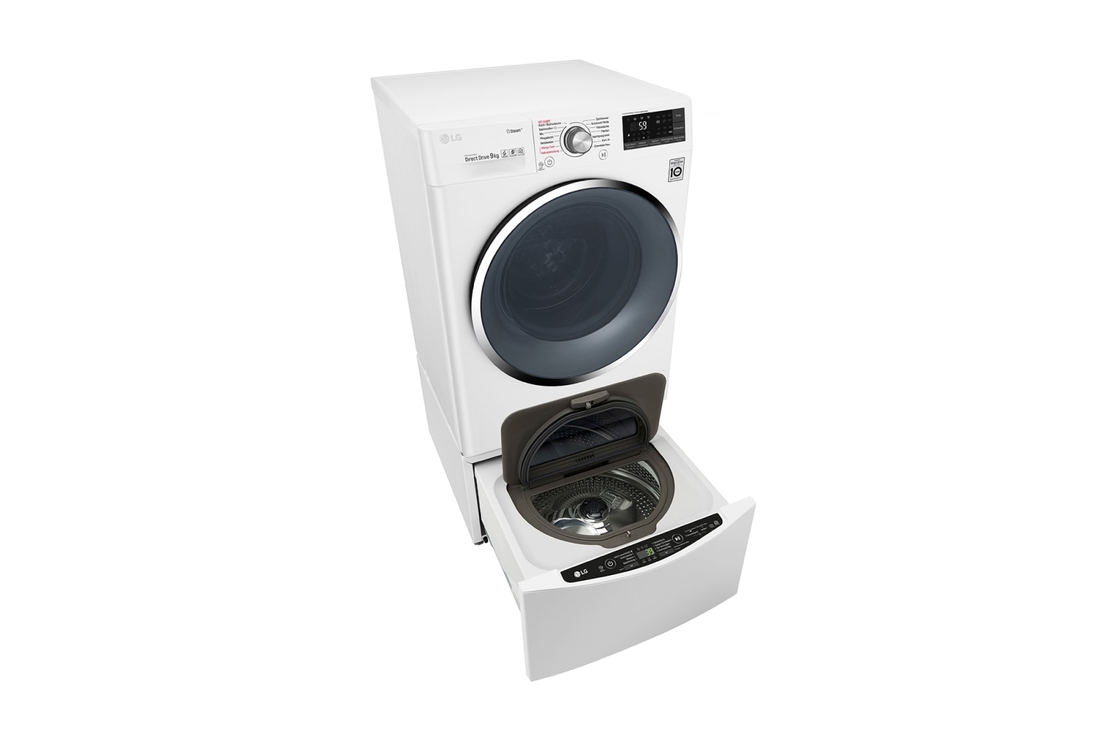 LG Waschmaschine 9 KG + Mini-Waschmaschine 2 KG  | Dampffunktion, TWINW9ATS2