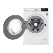 LG Waschmaschine mit 8 kg Kapazität | Energieeffizienzklasse B | 1400 U/Min. | Weiß mit silbernem Bullaugenring | V4W800B, V4W800B