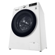 LG Waschmaschine mit 8 kg Kapazität | Energieeffizienzklasse B | 1400 U/Min. | Weiß mit silbernem Bullaugenring | V4W800B, V4W800B