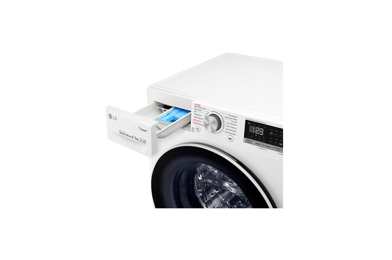 LG Waschtrockner | 8 kg Waschen/ 5kg Trocknen | AI DD® | Steam, V4WD85S1