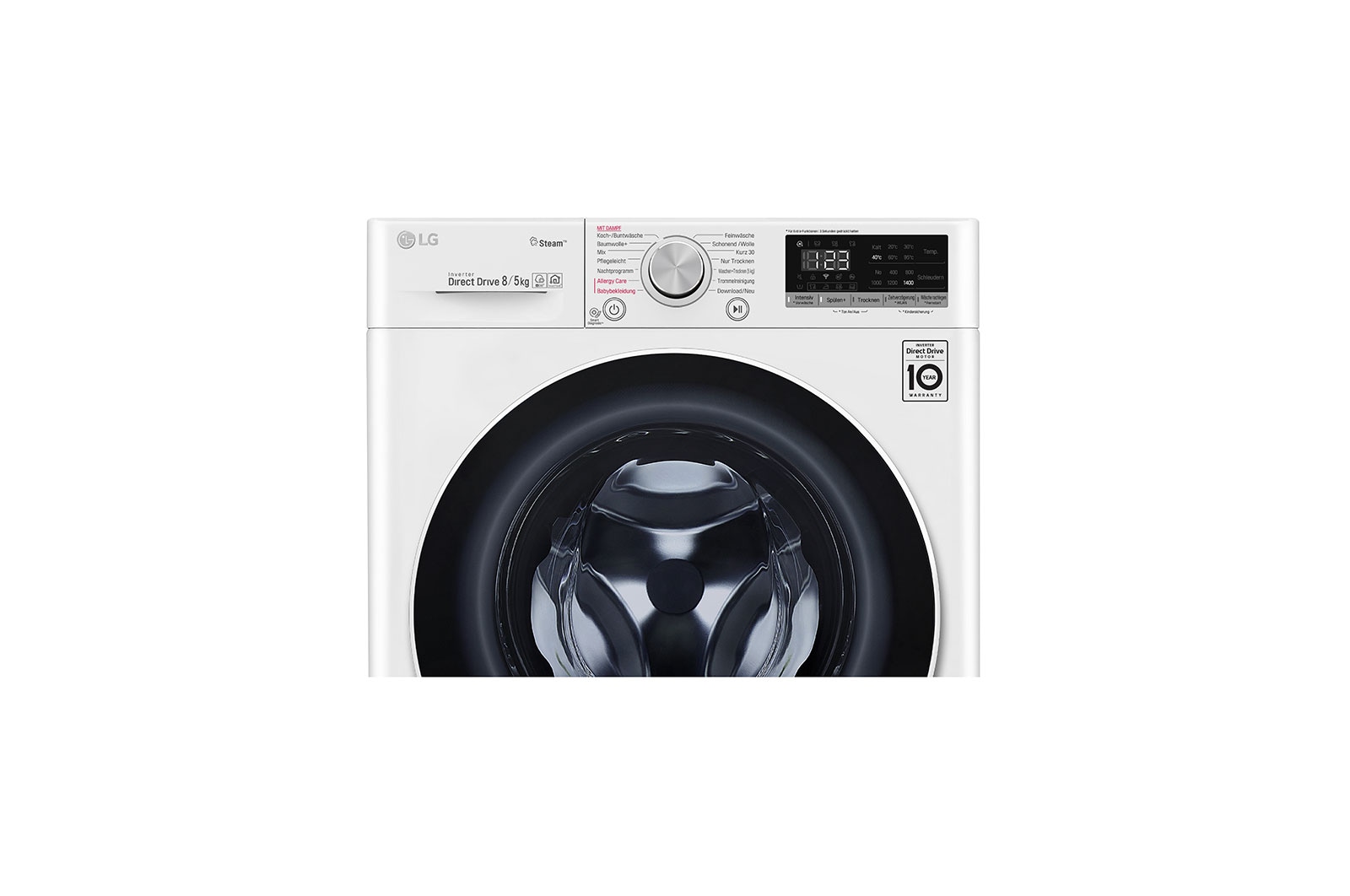 LG Waschtrockner | 8 kg Waschen/ 5kg Trocknen | AI DD® | Steam, V4WD85S1