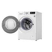 LG Waschmaschine mit AI DD® | 10,5 KG Kapazität | Energieeffizienzklasse B | 1.400 U./Min. | TurboWash® | Wäsche Nachlegen | Steam | Wi-Fi-Funktion | Aqua-Lock®, V510