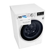 LG Waschmaschine mit AI DD® | 10,5 KG Kapazität | Energieeffizienzklasse B | 1.400 U./Min. | TurboWash® | Wäsche Nachlegen | Steam | Wi-Fi-Funktion | Aqua-Lock®, V510