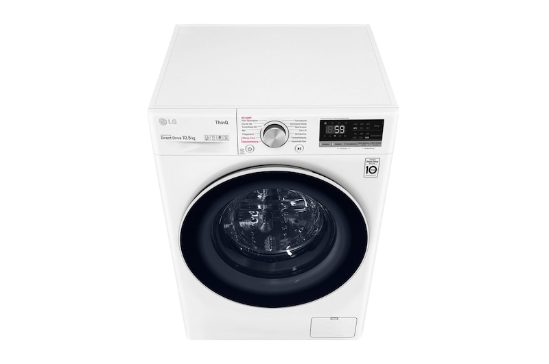 LG Waschmaschine mit AI DD® | 10,5 kg | Energieeffizienzklasse B | 1.400 U./Min. | Steam | TurboWash® | ThinQ®, V5105SE
