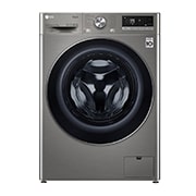 LG Waschmaschine mit 8 kg Kapazität | Energieeffizienzklasse A | 1.400 U./Min. | Platinum Silver mit Chrom-Bullaugenring | V708P2PA, V708P2PA