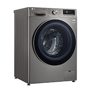 LG Waschmaschine mit 8 kg Kapazität | Energieeffizienzklasse A | 1.400 U./Min. | Platinum Silver mit Chrom-Bullaugenring | V708P2PA, V708P2PA