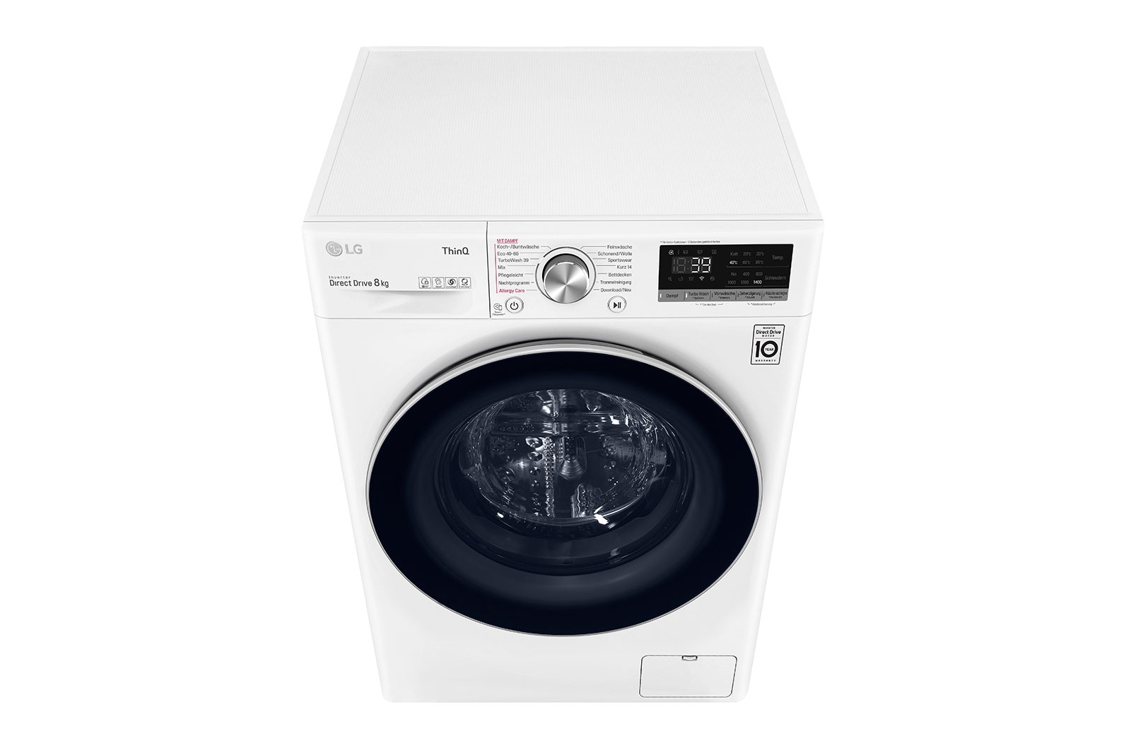 LG Waschmaschine | 8 kg | EEK A | AI DD® | Steam | TurboWash® 360°, V7W800A