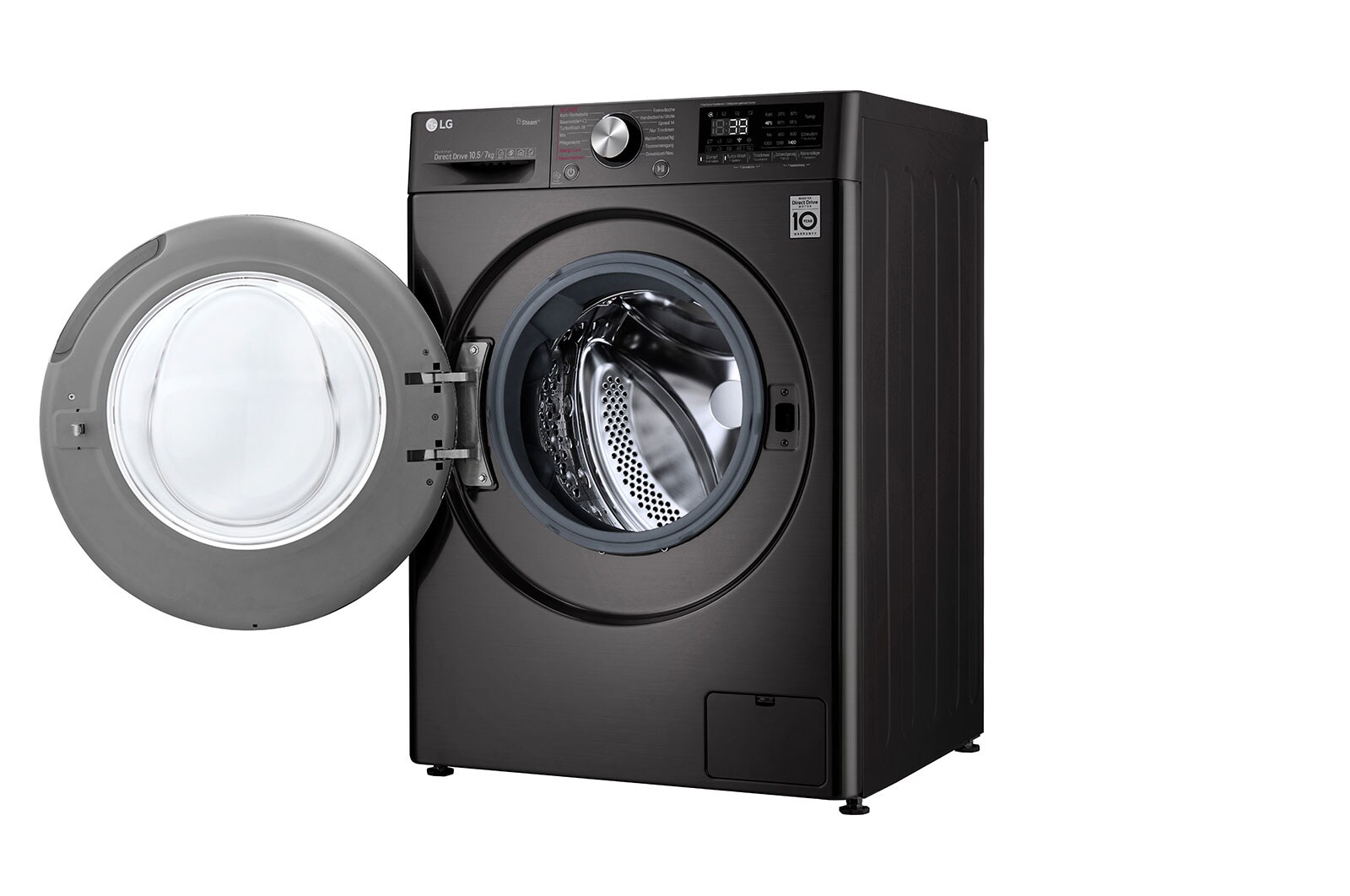 LG Waschtrockner | 10,5kg Waschen/ 7kg Trocknen | AI Direct Drive™ | Steam+™ | TurboWash 360°, V9WD107H2S