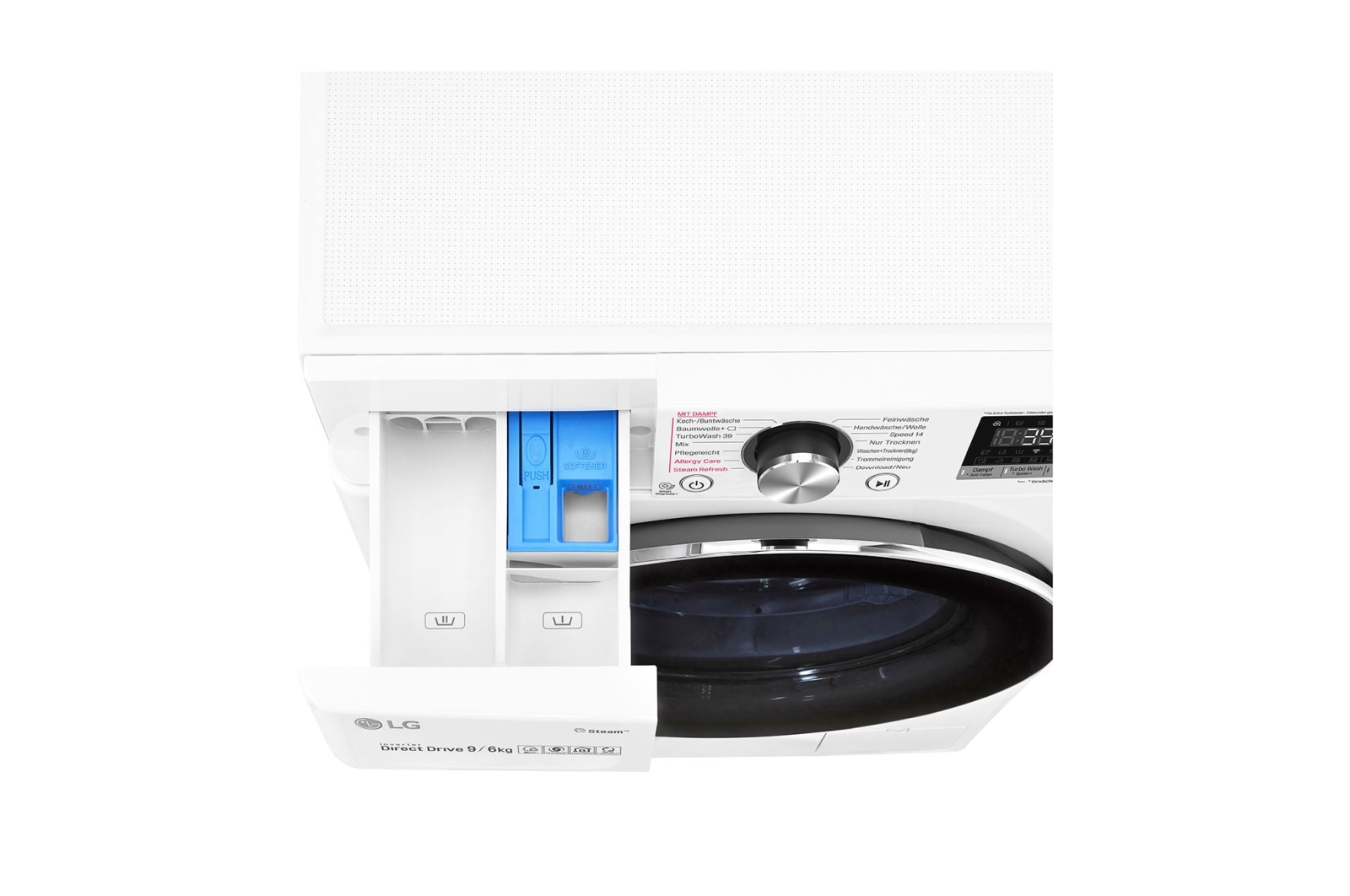 LG Waschtrockner | 9 kg Waschen/ 6 kg Trocknen | AI DD™ | Steam+™ | TurboWash™360°, V9WD960