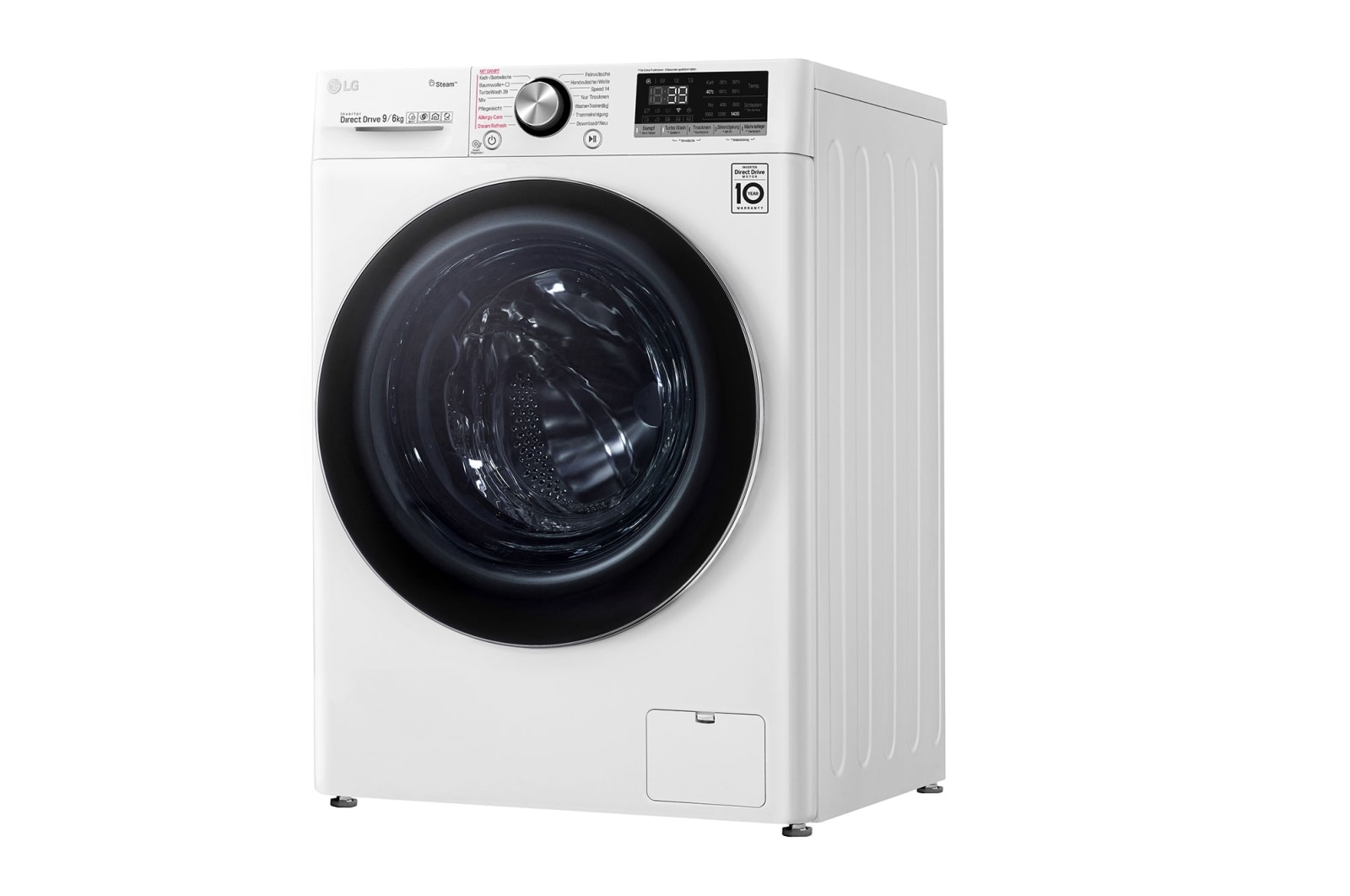 LG Waschtrockner | 9kg Waschen/ 6kg Trocknen | AI Direct Drive™ | Steam+™ | TurboWash 360°, V9WD96H2