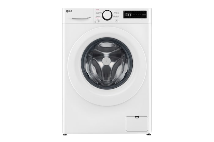 LG Waschtrockner (9 kg / 6 kg, 1.400 U./Min.), Weiß mit weißem Bullaugenring | W4WR32963, W4WR32963