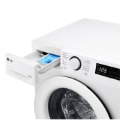 LG Waschtrockner (9 kg / 6 kg, 1.400 U./Min.), Weiß mit weißem Bullaugenring | W4WR32963, W4WR32963