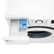 LG Waschtrockner (9 kg / 6 kg, 1.400 U./Min.), Weiß mit weißem Bullaugenring | W4WR32963, W4WR32963