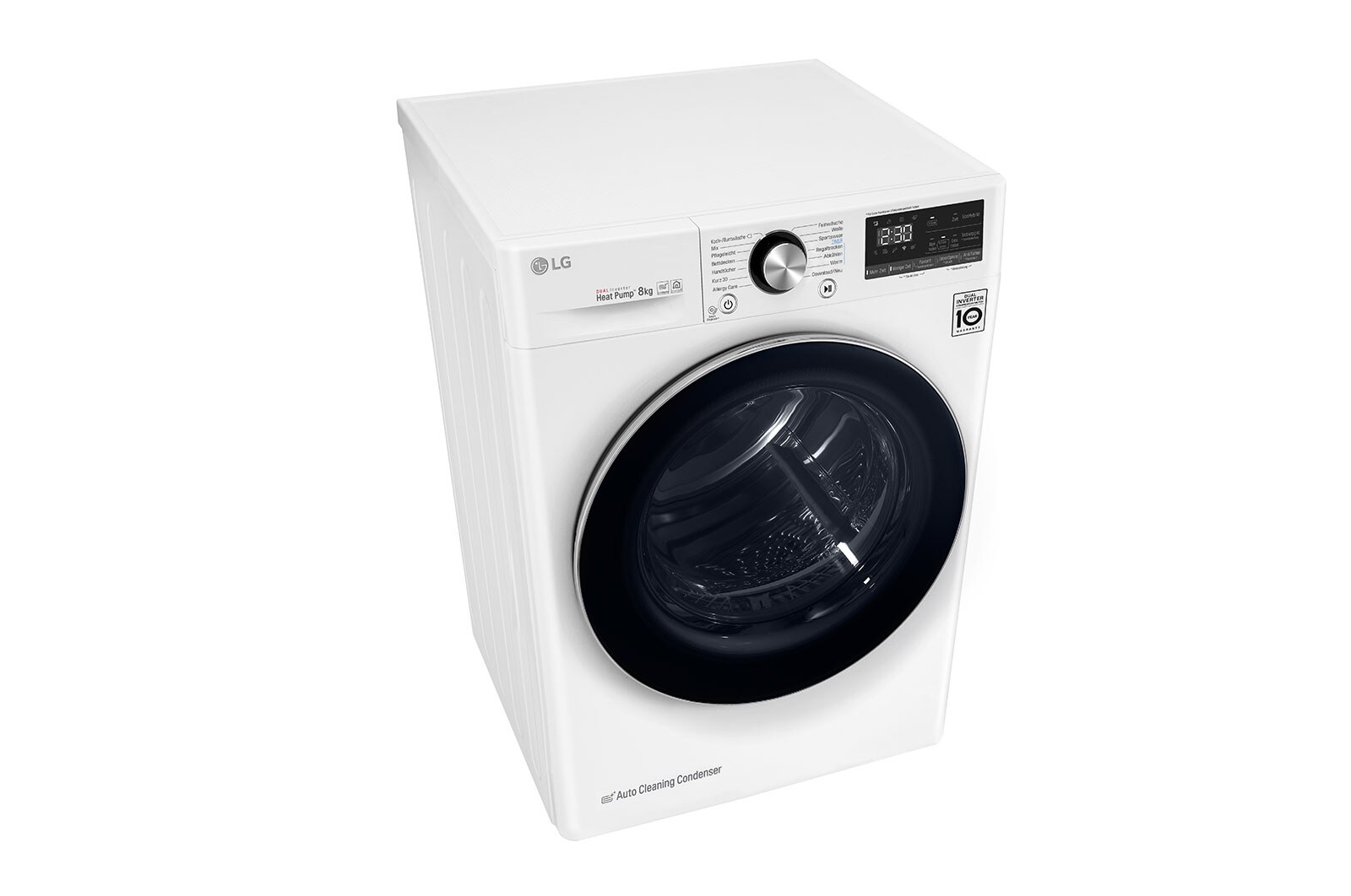 LG Trockner mit Dual Inverter Wärmepumpentechnologie und selbstreinigendem Kondensator bis zu 8 kg Fassungsvermögen, DV908IH2