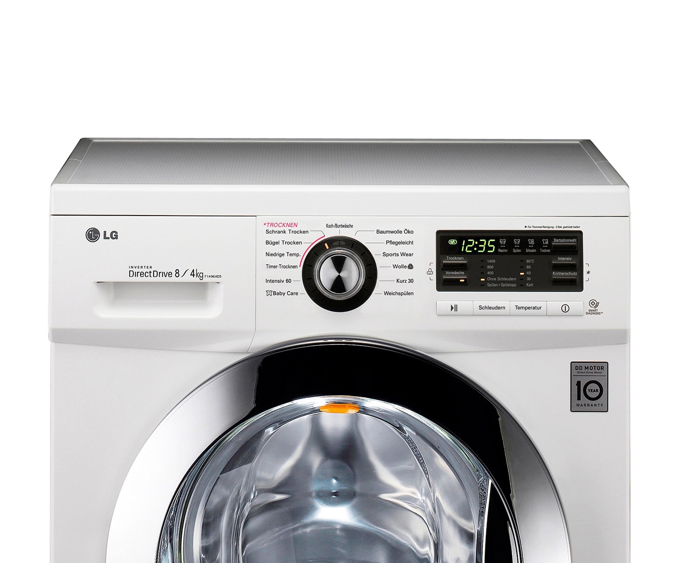 LG Waschtrockner mit 6 Motion DirectDrive™-Technologie. 8 kg Waschen / 4 kg Trocknen., F1496AD3
