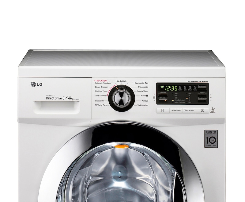 LG Waschtrockner mit 6 Motion DirectDrive™-Technologie. 8 kg Waschen / 4 kg Trocknen., F1496AD3