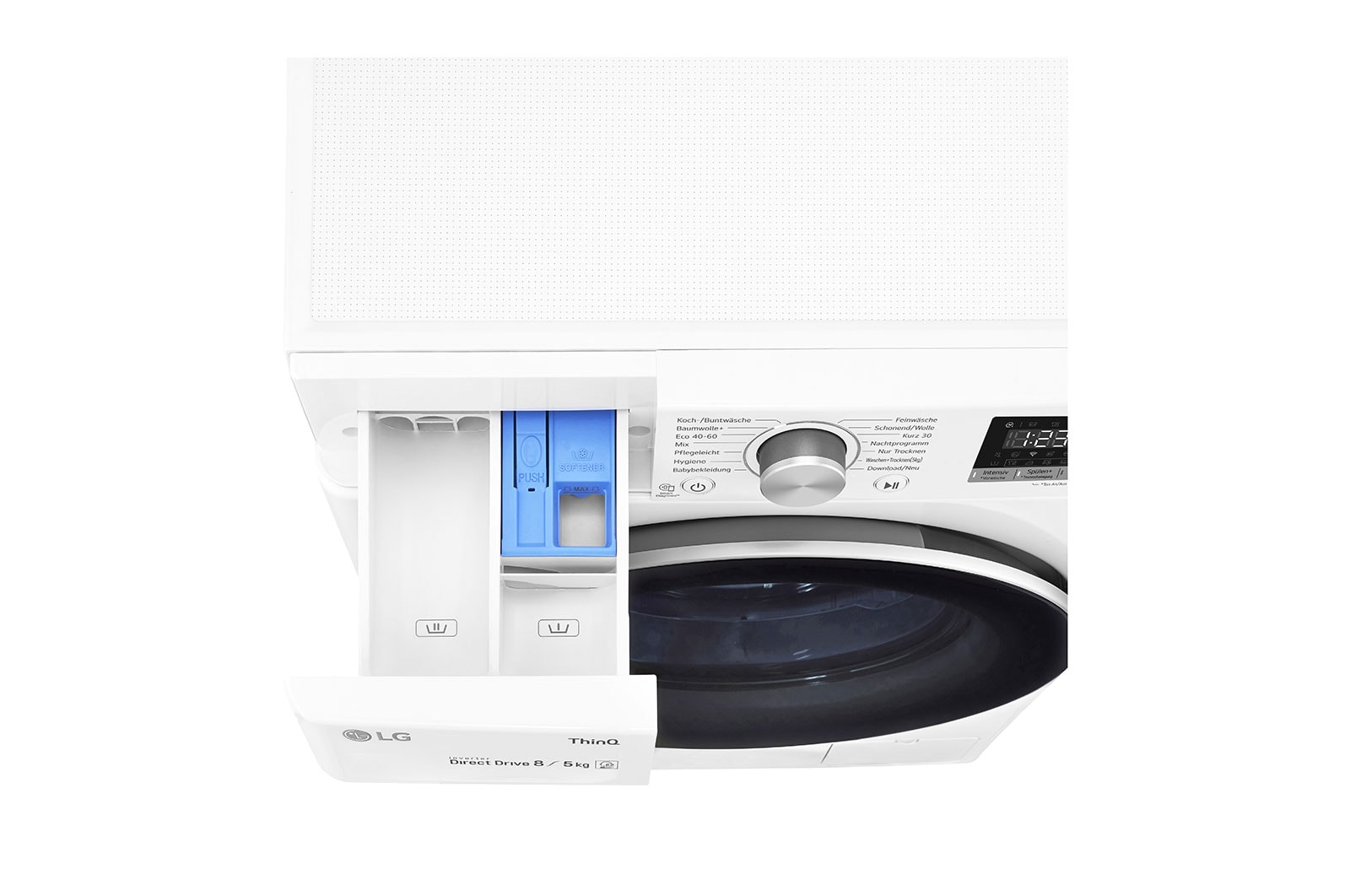 LG Waschtrockner mit 1.400 U./Min. | Energieeffizienzklasse E | 8 kg Waschen | 6 kg Trocknen | Weiß mit weißem Bullaugenring | F14WD86TN1B, F14WD86TN1B
