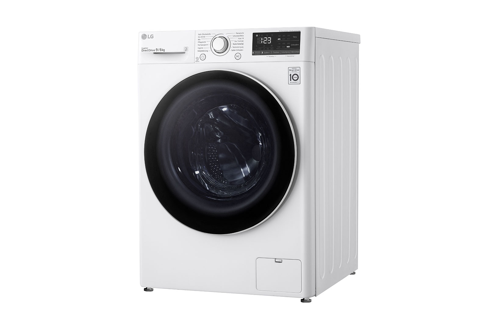 LG Waschtrockner mit  | Energieeffizienzklasse E |  9 kg Waschen | 6 kg Trocknen | Weiß mit weißem Bullaugenring | F14WD96EN0B, F14WD96EN0B