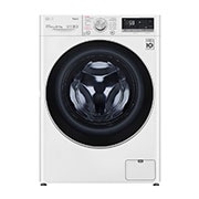 LG Waschtrockner mit 1.400 U./Min. | Energieeffizienzklasse E | 8 kg Waschen | 6 kg Trocknen | Weiß mit weißem Bullaugenring | V4WD860B, V4WD860B
