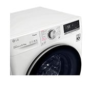 LG Waschtrockner mit 1.400 U./Min. | Energieeffizienzklasse E | 8 kg Waschen | 6 kg Trocknen | Weiß mit weißem Bullaugenring | V4WD860B, V4WD860B