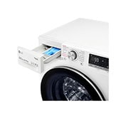 LG Waschtrockner mit 1.400 U./Min. | Energieeffizienzklasse E | 8 kg Waschen | 6 kg Trocknen | Weiß mit weißem Bullaugenring | V4WD860B, V4WD860B