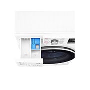LG Waschtrockner mit 1.400 U./Min. | Energieeffizienzklasse E | 8 kg Waschen | 6 kg Trocknen | Weiß mit weißem Bullaugenring | V4WD860B, V4WD860B