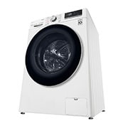 LG Waschtrockner mit 1.400 U./Min. | Energieeffizienzklasse E | 8 kg Waschen | 6 kg Trocknen |  Weiß mit silbernem Bullaugenring  | V4WD86S1B, V4WD86S1B
