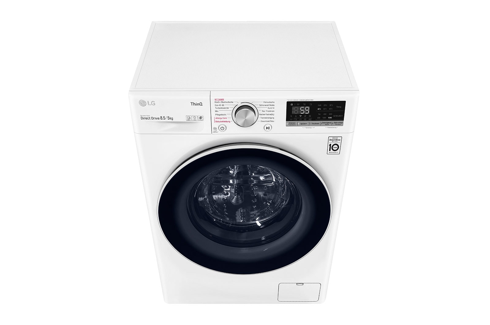 LG Waschtrockner Slim (8,5 kg / 5 kg, 1.200 U./Min.) mit AI DD®, Steam & TurboWash® | V5WD85SLIM, V5WD85SLIM