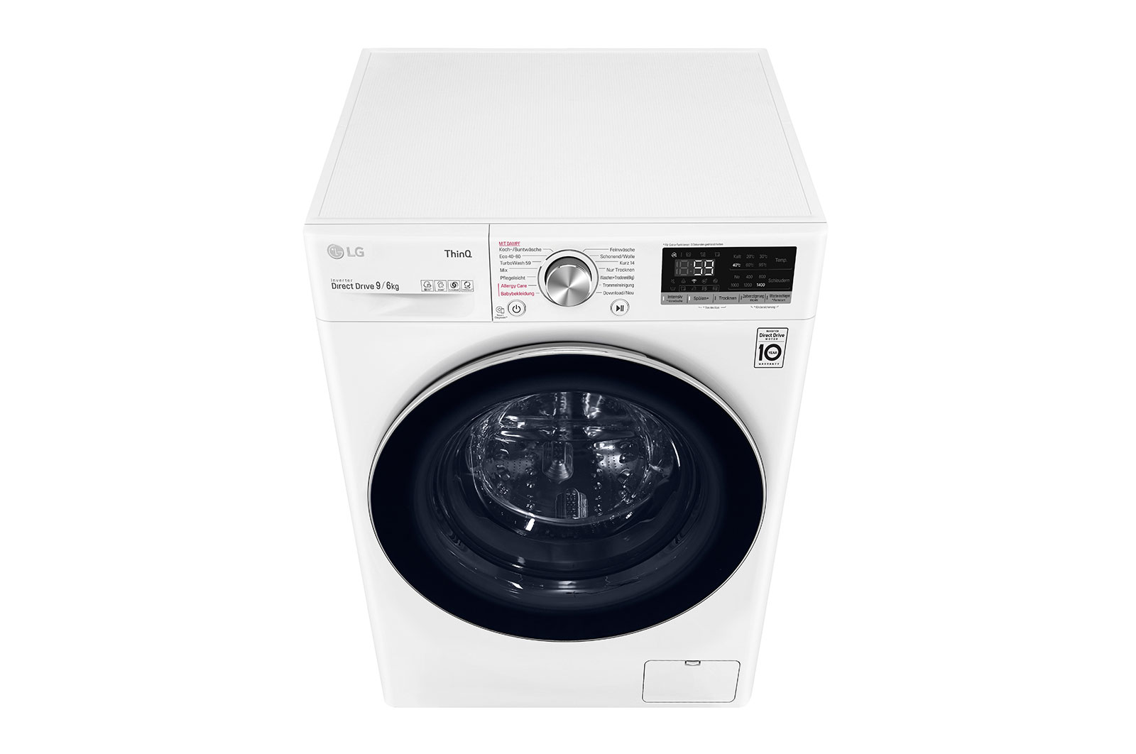 LG Waschtrockner Weiß (9 kg / 6 kg, 1.400 U./Min.) mit AI DD® | V5WD961, V5WD961