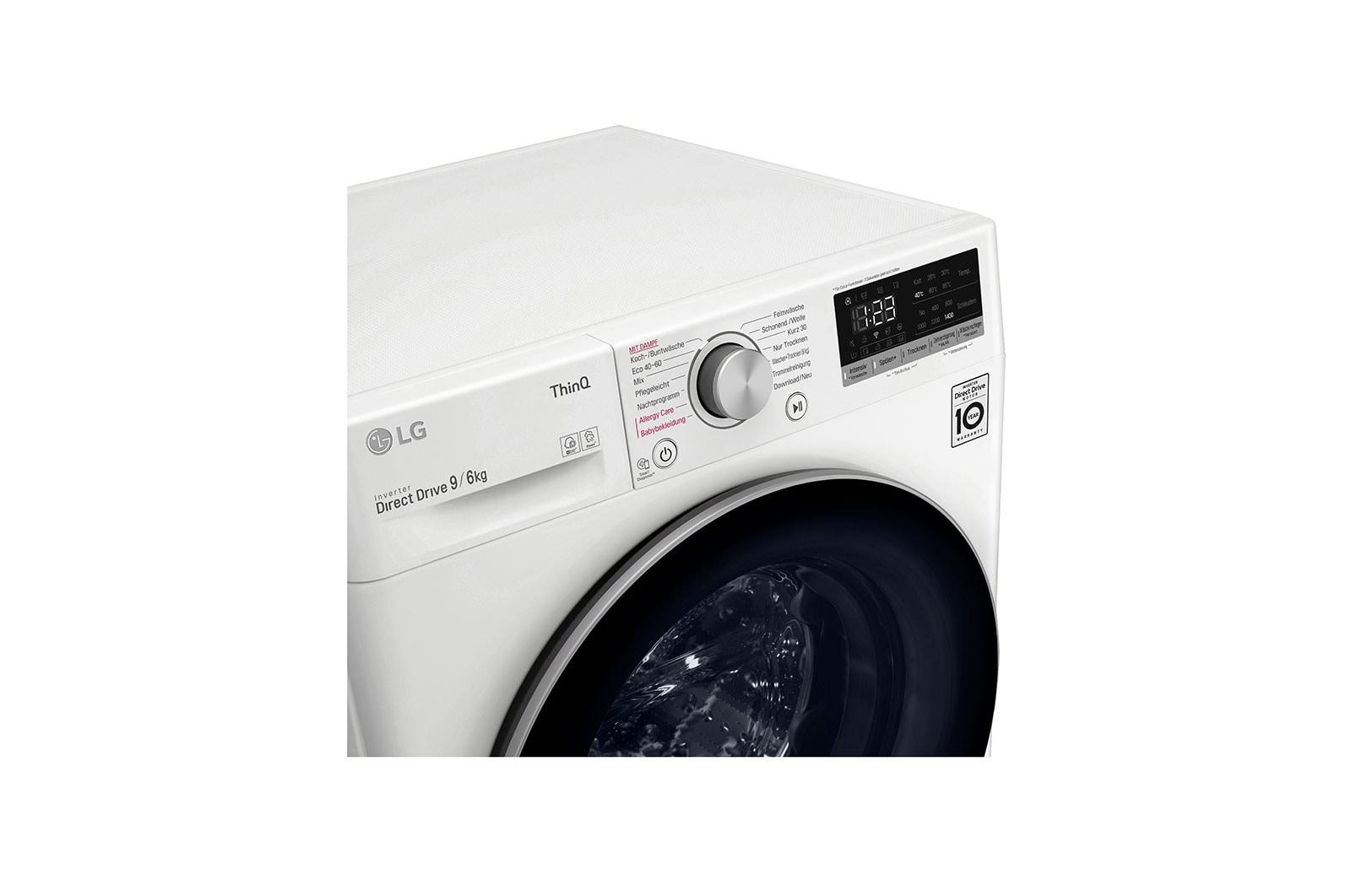 LG Waschtrockner (9 kg / 6 kg, 1.400 U./Min.) mit AI DD®, Steam & TurboWash® | V5WD96H1, V5WD96H1