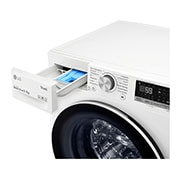 LG Waschtrockner mit 1.400 U./Min. | 9 kg Waschen | 6 kg Trocknen | Weiß mit weißem Bullaugenring | V5WD96TW0, V5WD96TW0