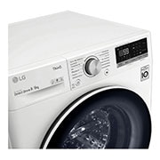 LG Waschtrockner mit 1.400 U./Min. | 9 kg Waschen | 6 kg Trocknen | Weiß mit weißem Bullaugenring | V5WD96TW0, V5WD96TW0