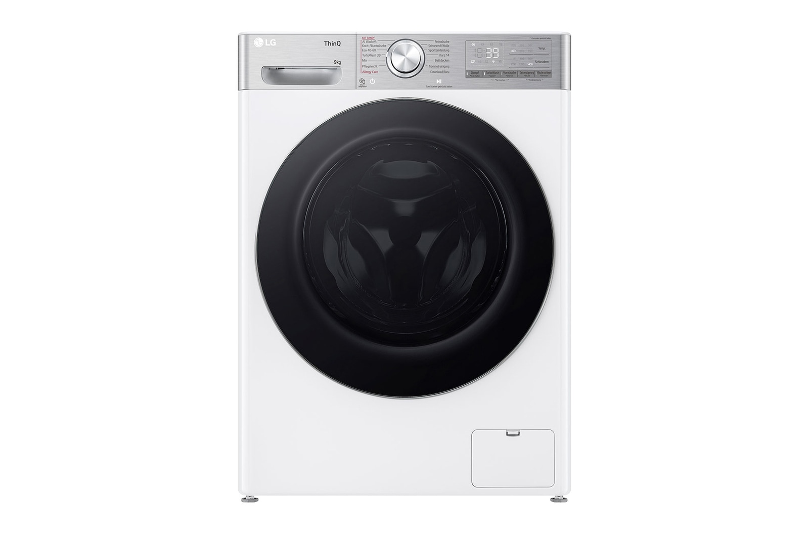 Vorderseite von Waschmaschine Weiß (EEK A-40%, 9 kg, 1.360 U./Min.) mit Steam & TurboWash® 360 | F4WR9592E F4WR9592E