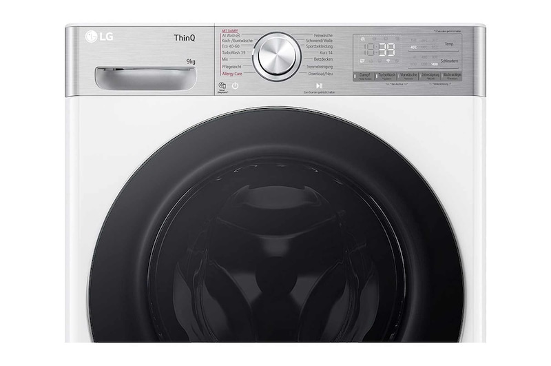 LG Waschmaschine Weiß (EEK A-40%, 9 kg, 1.360 U./Min.) mit Steam & TurboWash® 360 | F4WR9592E, F4WR9592E