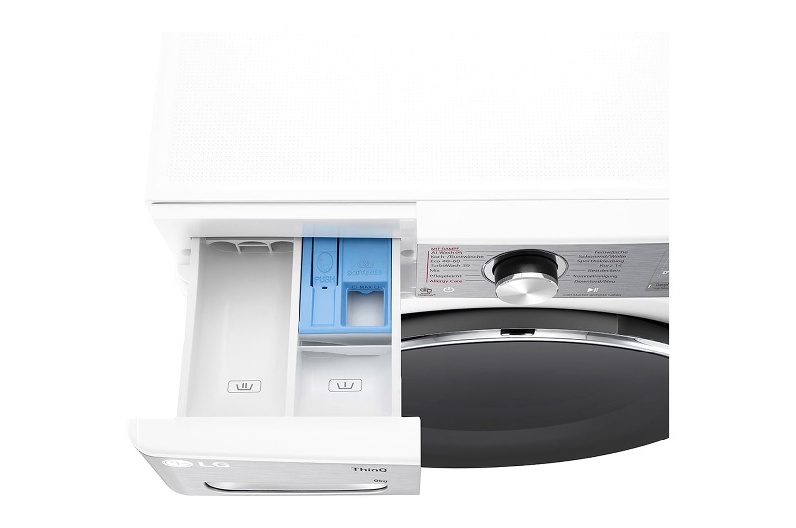 LG Waschmaschine Weiß (EEK A-40%, 9 kg, 1.360 U./Min.) mit Steam & TurboWash® 360 | F4WR9592E, F4WR9592E