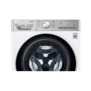 LG Waschtrockner mit 1400 U/Min. | 12 kg Waschen | 8 kg Trocknen | Weiß mit Chrome Bullaugenring | V9WD128H2, V9WD128H2