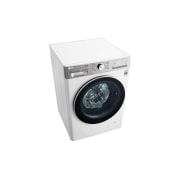 LG Waschtrockner mit 1400 U/Min. | 12 kg Waschen | 8 kg Trocknen | Weiß mit Chrome Bullaugenring | V9WD128H2, V9WD128H2