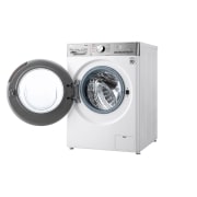 LG Waschtrockner mit 1400 U/Min. | 12 kg Waschen | 8 kg Trocknen | Weiß mit Chrome Bullaugenring | V9WD128H2, V9WD128H2