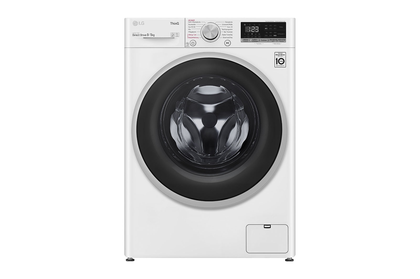 LG Waschtrockner | 1.400 U./Min. | 9 kg Waschen/ 5kg Trocknen | AI DD® | Steam, VT4WD950