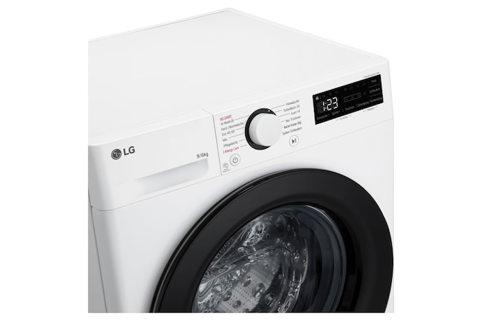 LG Waschtrockner Weiß (EEK D/A, 9 kg / 6 kg, 1.360 U./Min.) mit Steam & TurboWash® 360° | W4WR42966, W4WR42966