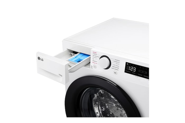 LG Waschtrockner Weiß (EEK D/A, 9 kg / 6 kg, 1.360 U./Min.) mit Steam & TurboWash® 360° | W4WR42966, W4WR42966