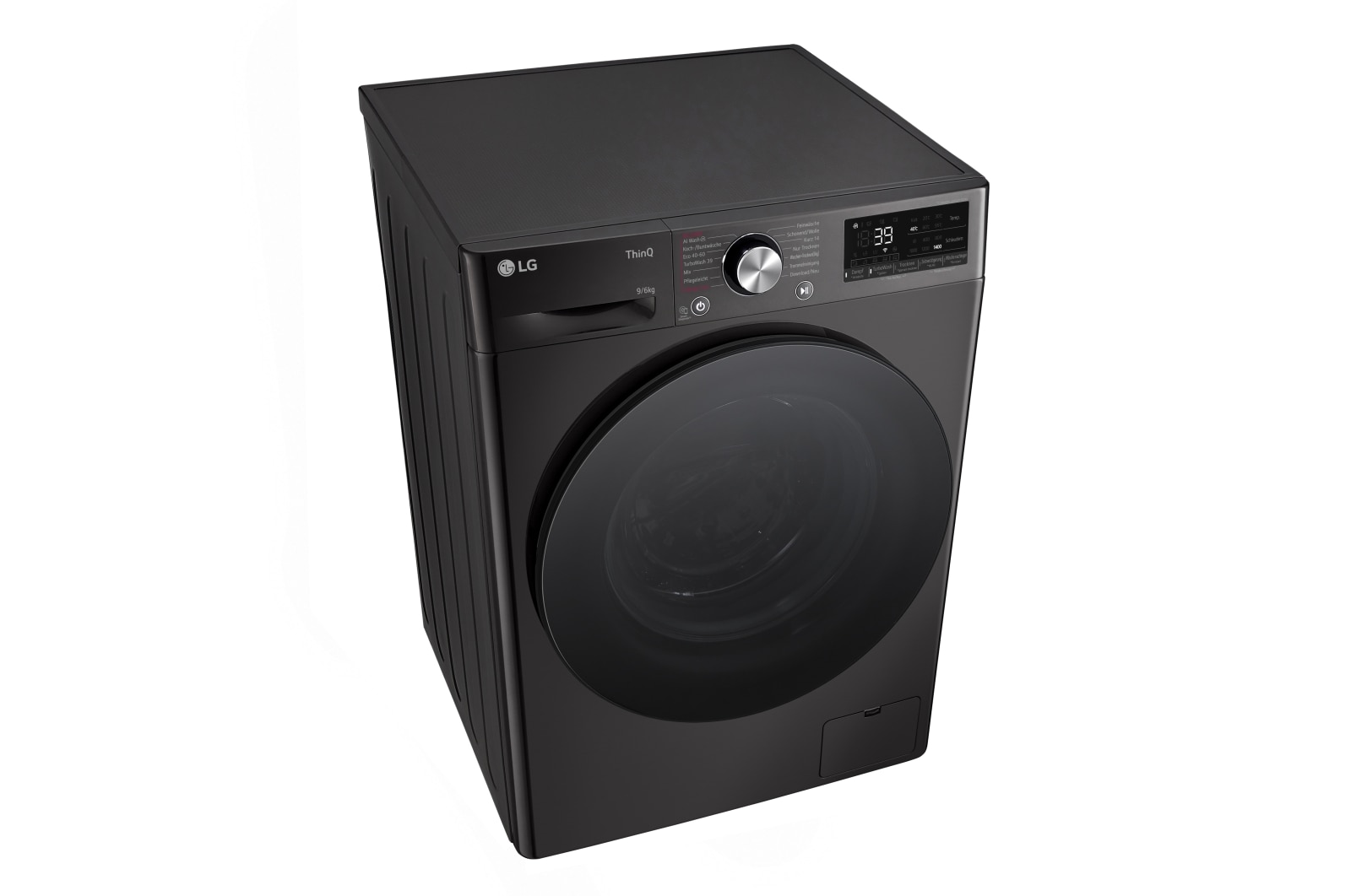 LG  Waschtrockner Schwarz (D/A, 9 kg / 6 kg, 1.360 U./Min.) mit Steam & TurboWash® 360° | W4WR7096YB, W4WR7096YB