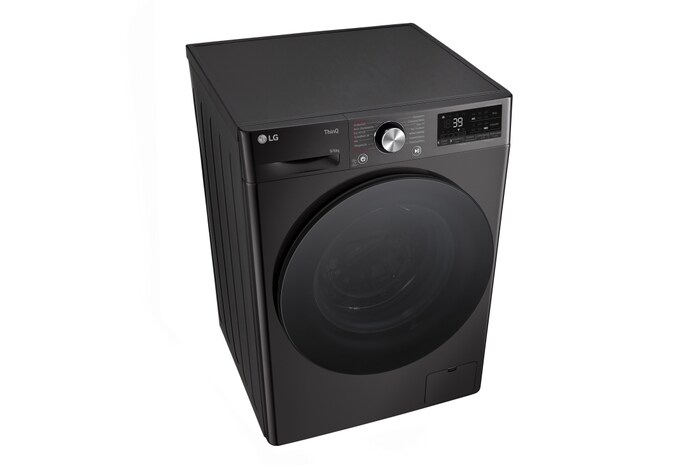 LG Waschtrockner Schwarz (D/A, 9 kg / 6 kg, 1.360 U./Min.) mit Steam & TurboWash® 360° | W4WR7096YB, W4WR7096YB
