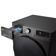 LG  Waschtrockner Schwarz (D/A, 9 kg / 6 kg, 1.360 U./Min.) mit Steam & TurboWash® 360° | W4WR7096YB, W4WR7096YB