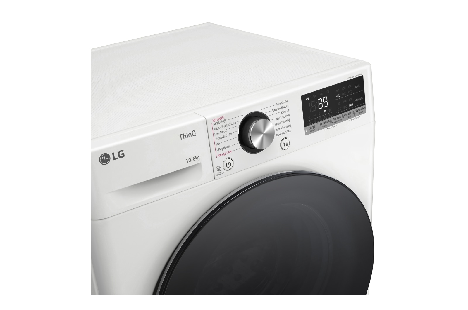 LG  Waschtrockner Weiß (D/A, 10 kg / 6 kg, 1.360 U./Min.) mit Steam & TurboWash® 360° | W4WR70X6Y, W4WR70X6Y