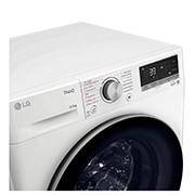 LG Waschtrockner mit 1.400 U./Min. | Energieeffizienzklasse E | 9 kg Waschen | 6 kg Trocknen | Weiß mit silbernem Bullaugenring | W4WV90961C, W4WV90961C