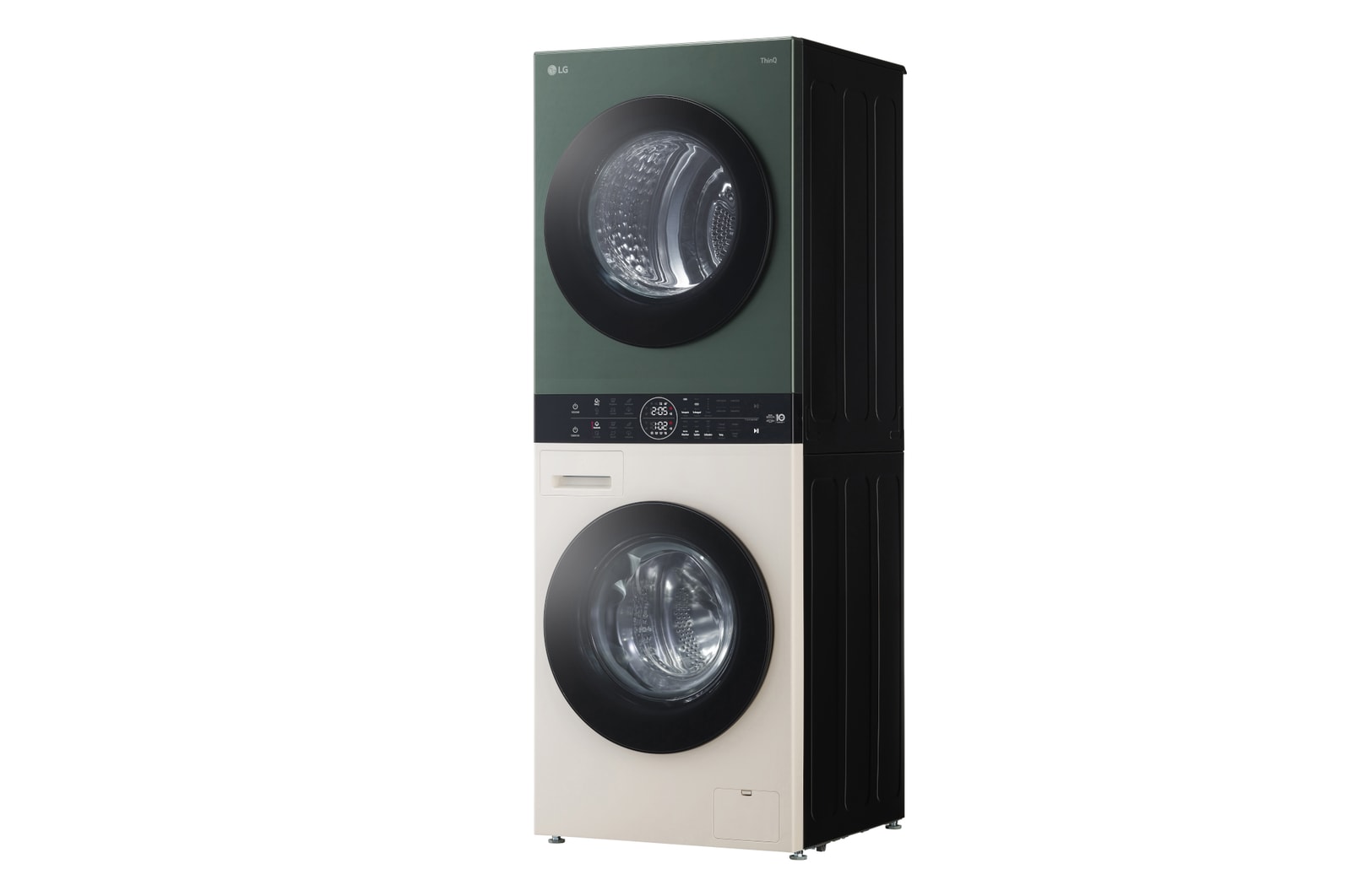 LG WashTower Weiß/Grün (Waschmaschine: EEK A, 12kg, 1350 U./Min.; Trockner: EEK C, 10kg) Waschmaschine & Trockner in einem Gerät I WT1210EGF, WT1210EGF